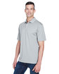 UltraClub Men's Cool & Dry Stain-Release Performance Polo silver ModelQrt