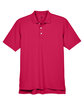 UltraClub Men's Cool & Dry Stain-Release Performance Polo CARDINAL FlatFront