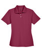 UltraClub Ladies' Cool & Dry Stain-Release Performance Polo maroon FlatFront