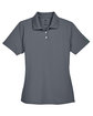 UltraClub Ladies' Cool & Dry Stain-Release Performance Polo charcoal FlatFront