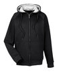 UltraClub Adult Rugged Wear Thermal-Lined Full-Zip Fleece Hooded Sweatshirt  OFFront