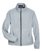 UltraClub Ladies' Iceberg Fleece Full-Zip Jacket grey heather FlatFront