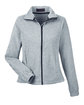 UltraClub Ladies' Iceberg Fleece Full-Zip Jacket grey heather OFFront