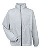UltraClub Men's Iceberg Fleece Full-Zip Jacket grey heather OFFront