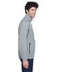 UltraClub Men's Iceberg Fleece Full-Zip Jacket grey heather ModelSide