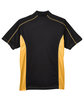 Extreme Men's Eperformance™ Fuse Snag Protection Plus Colorblock Polo BLK/ CMPS GOLD FlatBack