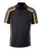 Extreme Men's Eperformance™ Strike Colorblock Snag Protection Polo BLK/ CMPS GOLD OFFront