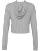 Bella + Canvas Ladies' Cropped Long Sleeve Hoodie T-Shirt ath grey triblnd FlatBack