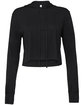 Bella + Canvas Ladies' Cropped Long Sleeve Hoodie T-Shirt  OFFront
