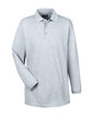 UltraClub Adult Long-Sleeve Classic Piqu Polo heather grey OFFront