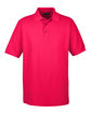 UltraClub Men's Whisper Piqué Polo RED OFFront