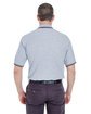 UltraClub Men's Short-Sleeve Whisper PiquPolo with Tipped Collar and Cuffs  ModelBack