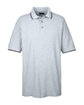 UltraClub Men's Short-Sleeve Whisper PiquPolo with Tipped Collar and Cuffs  OFFront