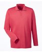 UltraClub Men's Cool & Dry Heathered Performance Quarter-Zip RED HEATHER OFFront
