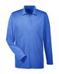 UltraClub Men's Cool & Dry Heathered Performance Quarter-Zip ROYAL HEATHER OFFront