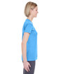 UltraClub Ladies'  Cool & Dry Heathered Performance T-Shirt columbia blu hth ModelSide