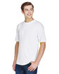 UltraClub Men's Cool & Dry Basic Performance T-Shirt white ModelQrt