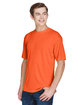 UltraClub Men's Cool & Dry Basic Performance T-Shirt bright orange ModelQrt