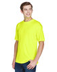 UltraClub Men's Cool & Dry Basic Performance T-Shirt bright yellow ModelQrt
