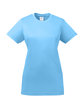 UltraClub Ladies' Cool & Dry Basic Performance T-Shirt columbia blue OFFront