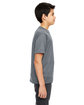 UltraClub Youth Cool & Dry Basic Performance T-Shirt charcoal ModelSide