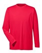 UltraClub Men's Cool & Dry Performance Long-Sleeve Top RED OFFront