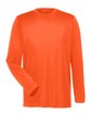 UltraClub Men's Cool & Dry Performance Long-Sleeve Top BRIGHT ORANGE OFFront