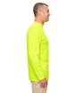 UltraClub Men's Cool & Dry Performance Long-Sleeve Top BRIGHT YELLOW ModelSide