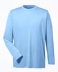 UltraClub Men's Cool & Dry Performance Long-Sleeve Top COLUMBIA BLUE OFFront