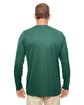 UltraClub Men's Cool & Dry Performance Long-Sleeve Top FOREST GREEN ModelBack
