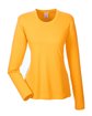 UltraClub Ladies' Cool & Dry Performance Long-Sleeve Top gold OFFront