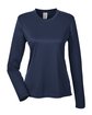 UltraClub Ladies' Cool & Dry Performance Long-Sleeve Top navy OFFront