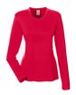 UltraClub Ladies' Cool & Dry Performance Long-Sleeve Top red OFFront