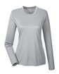 UltraClub Ladies' Cool & Dry Performance Long-Sleeve Top grey OFFront