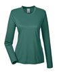 UltraClub Ladies' Cool & Dry Performance Long-Sleeve Top forest green OFFront