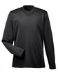 UltraClub Youth Cool & Dry Performance Long-Sleeve Top black OFFront