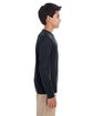 UltraClub Youth Cool & Dry Performance Long-Sleeve Top black ModelSide