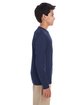 UltraClub Youth Cool & Dry Performance Long-Sleeve Top navy ModelSide