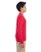 UltraClub Youth Cool & Dry Performance Long-Sleeve Top red ModelSide