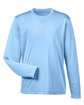UltraClub Youth Cool & Dry Performance Long-Sleeve Top columbia blue OFFront
