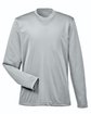 UltraClub Youth Cool & Dry Performance Long-Sleeve Top grey OFFront