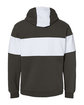 J America Men's Varsity Pullover Hooded Sweatshirt black ModelBack