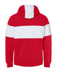 J America Men's Varsity Pullover Hooded Sweatshirt red ModelBack