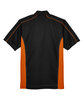 North End Men's Fuse Colorblock Twill Shirt black/ orange FlatBack