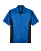 North End Men's Fuse Colorblock Twill Shirt true royal/ blk FlatFront