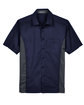 North End Men's Fuse Colorblock Twill Shirt clasc navy/ crbn FlatFront