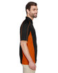 North End Men's Fuse Colorblock Twill Shirt black/ orange ModelSide