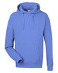 J America Unisex Pigment Dyed Fleece Hooded Sweatshirt regatta OFFront