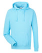 J America Unisex Pigment Dyed Fleece Hooded Sweatshirt capri OFFront