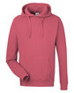 J America Unisex Pigment Dyed Fleece Hooded Sweatshirt garnet OFFront